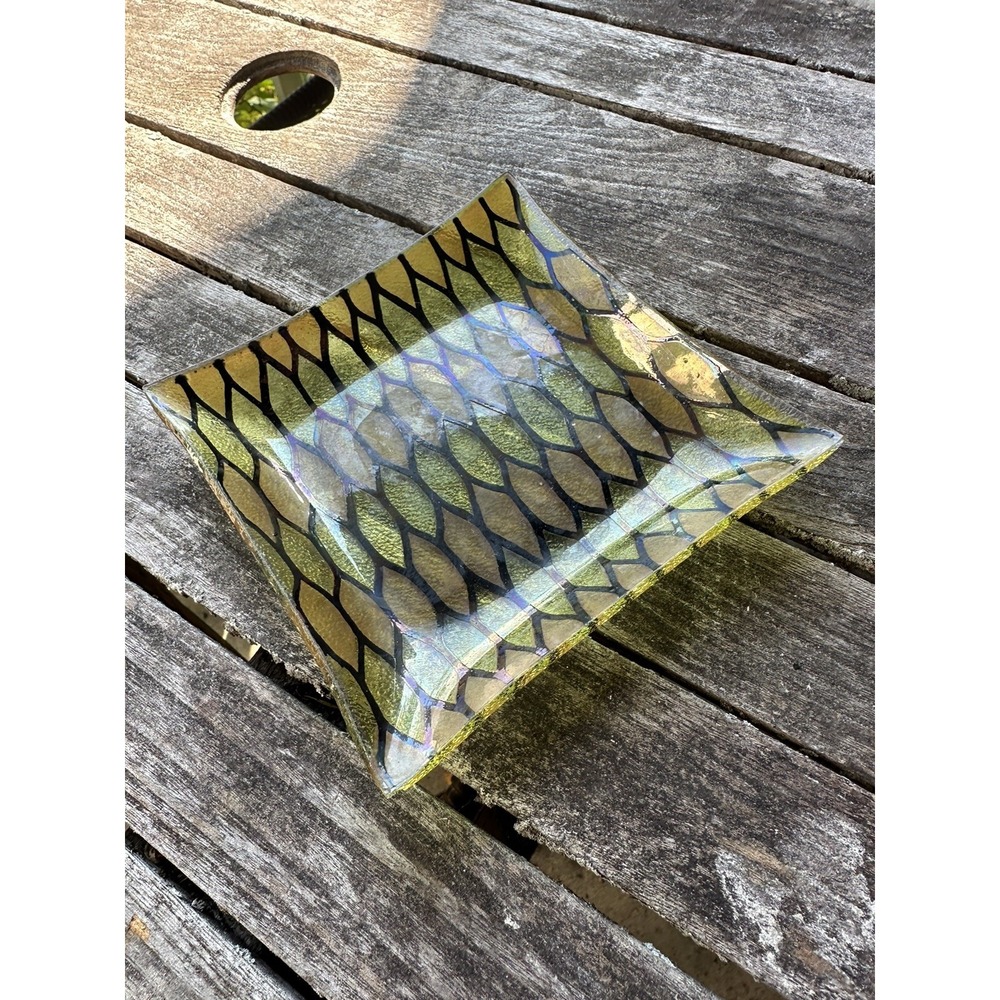 Vintage Funky 1960's Georges Braird Mid Century MCM Glass Tray Candy Dish